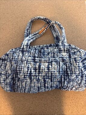 MZ Wallace Navy and White Quilted Tie-Dye Tote